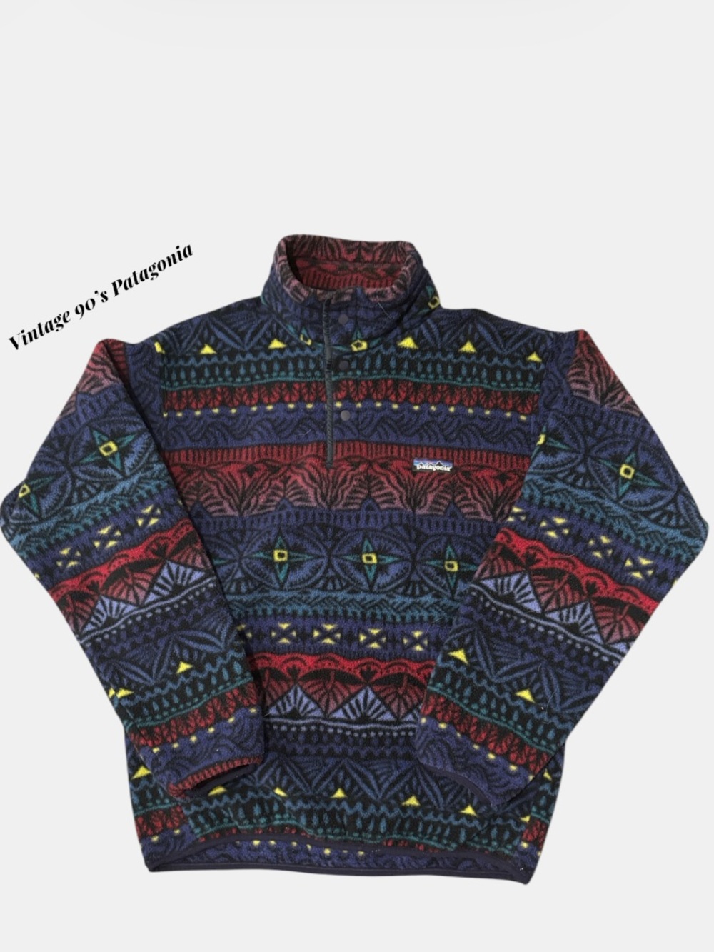 Ultra Rare Vintage Patagonia Synchilla 
Tradewinds Aztec Geometric Pattern